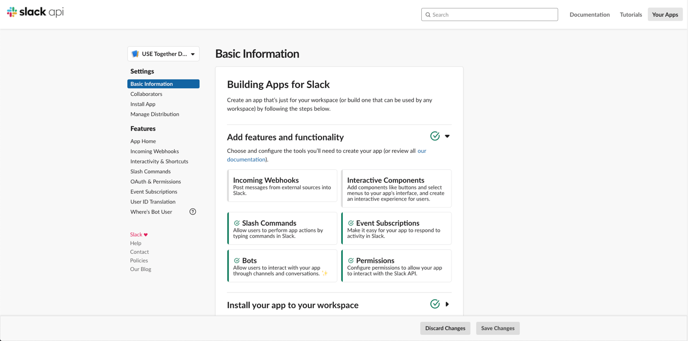 Name the Slack app